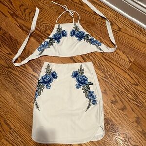 Blue Blush Floral Set
